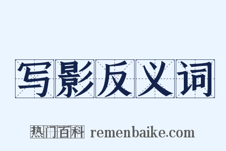 写影反义词是什么意思的图片
